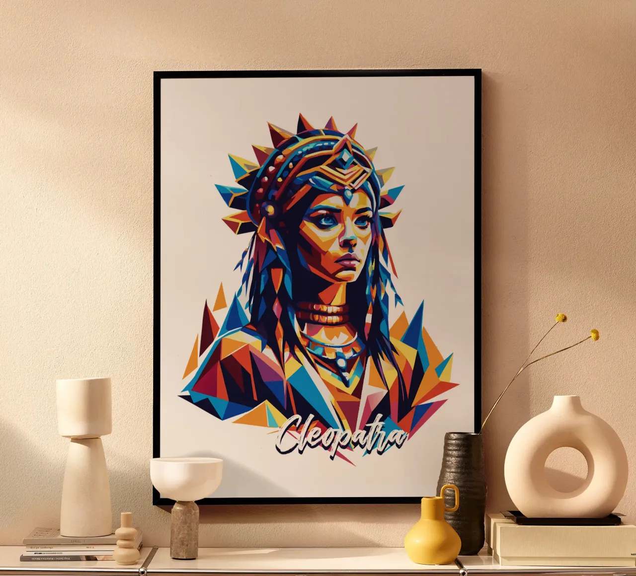 Cleopatra in WPAP Pop Art carta hahnemühle da vectorartnesia