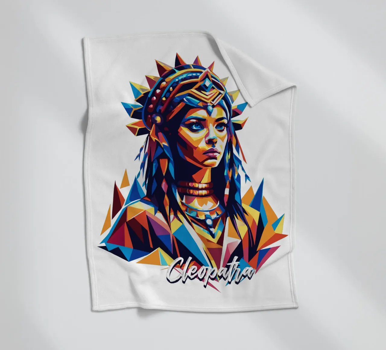 Cleopatra in WPAP Pop Art coperta in pile da vectorartnesia