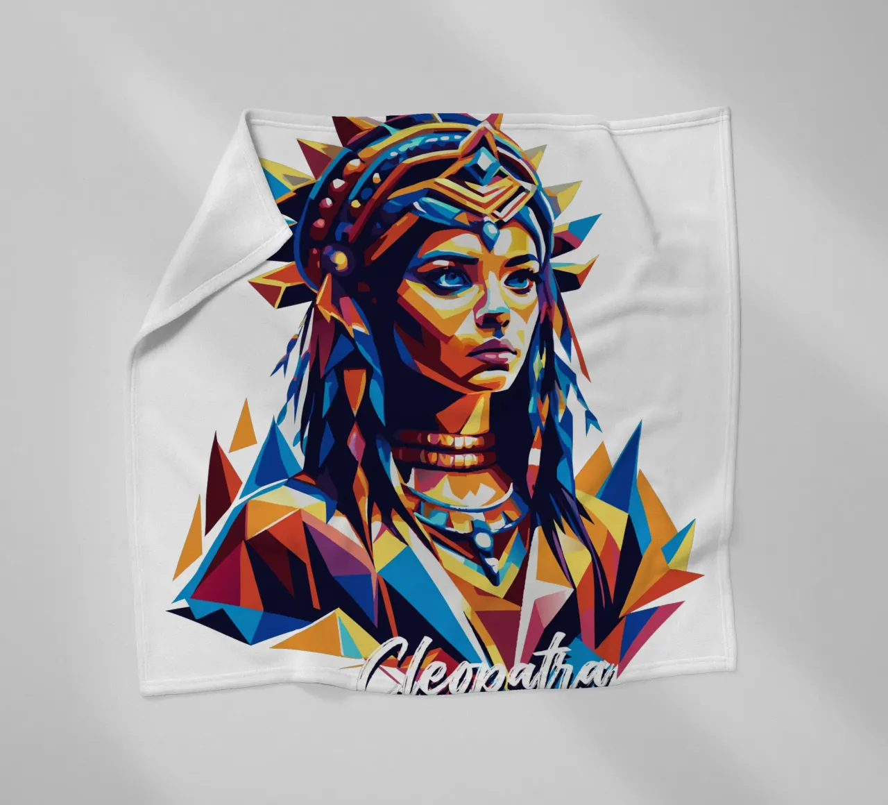 Cleopatra in WPAP Pop Art coperta in pile da vectorartnesia