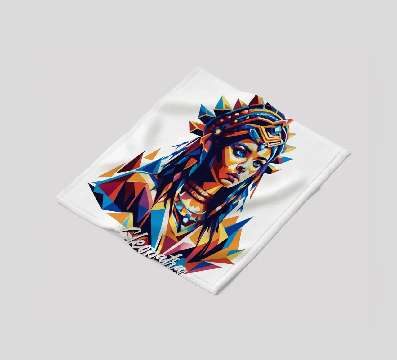 Cleopatra in WPAP Pop Art coperta in pile da vectorartnesia