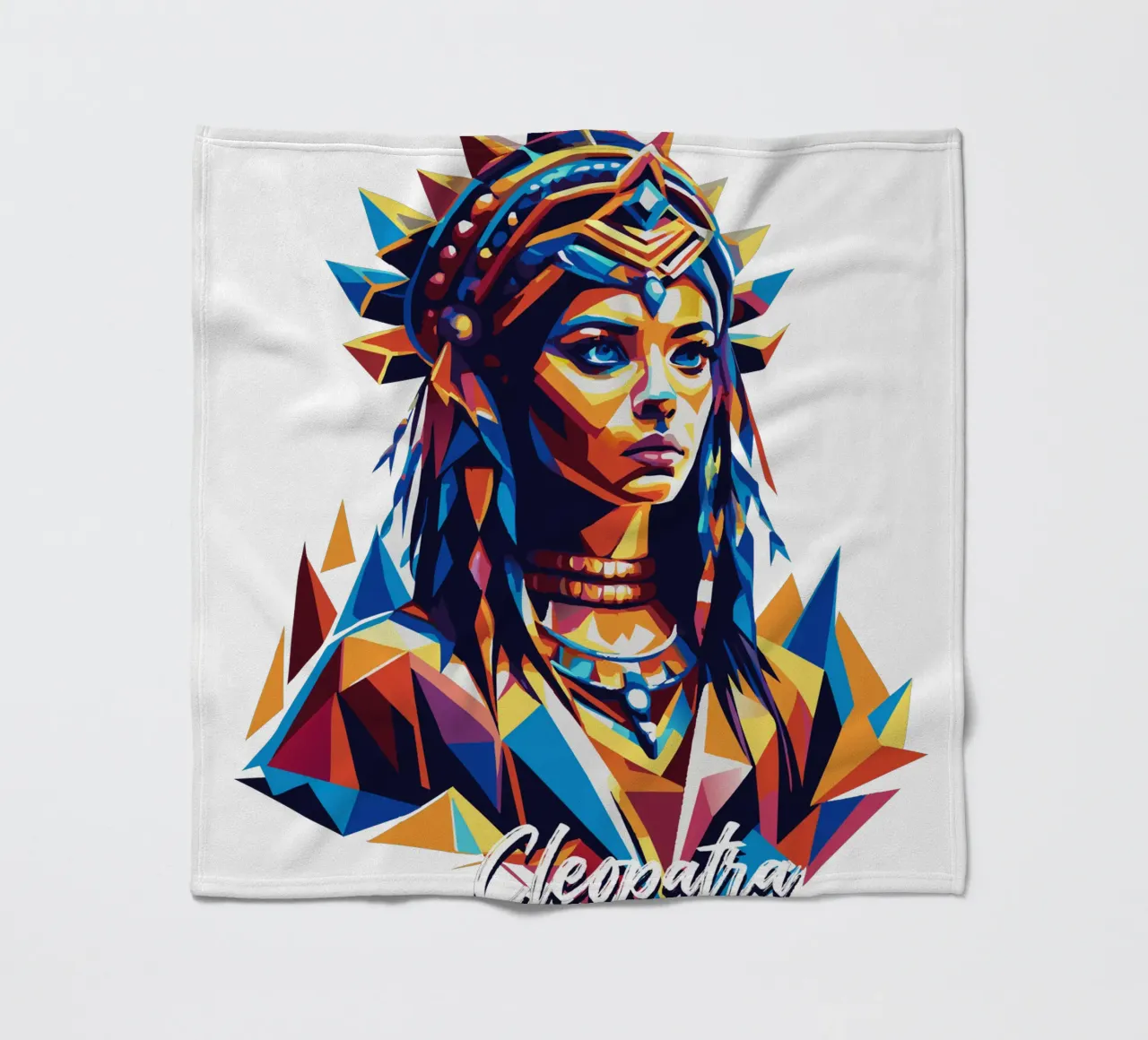 Cleopatra in WPAP Pop Art coperta in pile da vectorartnesia