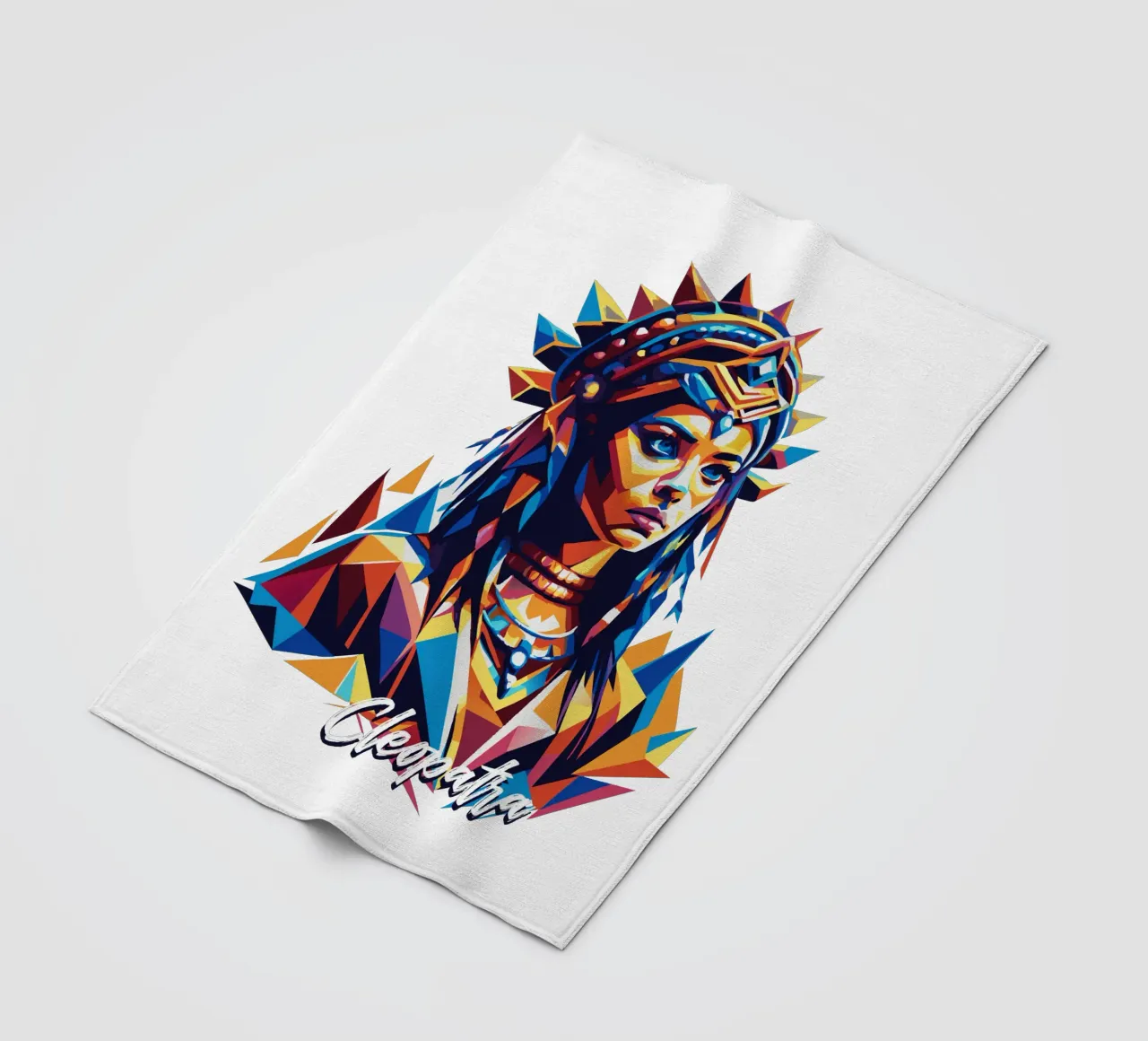 Cleopatra in WPAP Pop Art coperta in pile da vectorartnesia