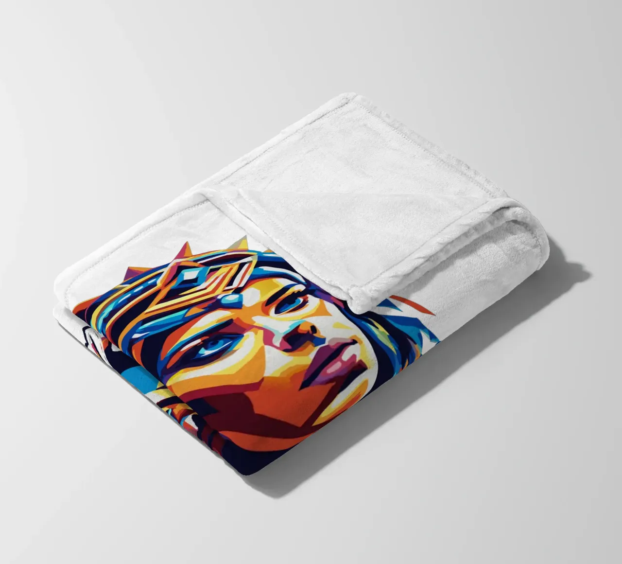 Cleopatra in WPAP Pop Art fleecedeken van vectorartnesia