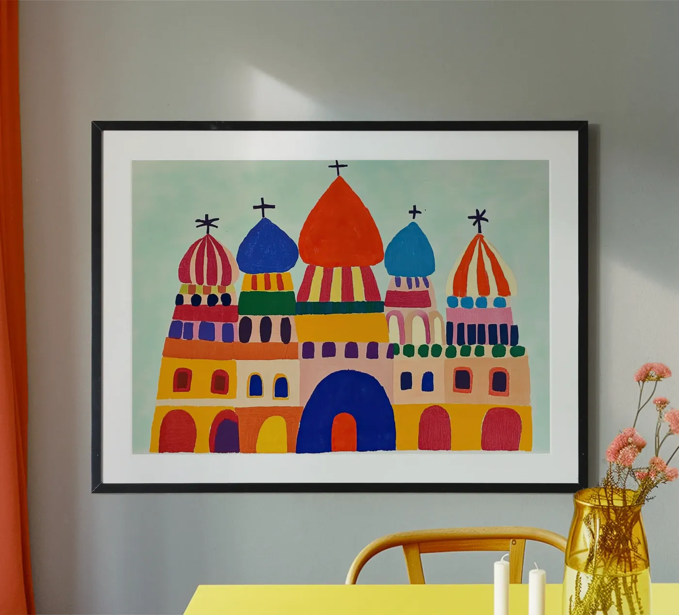 Piazza Rossa Mosca poster da Little Art Lab