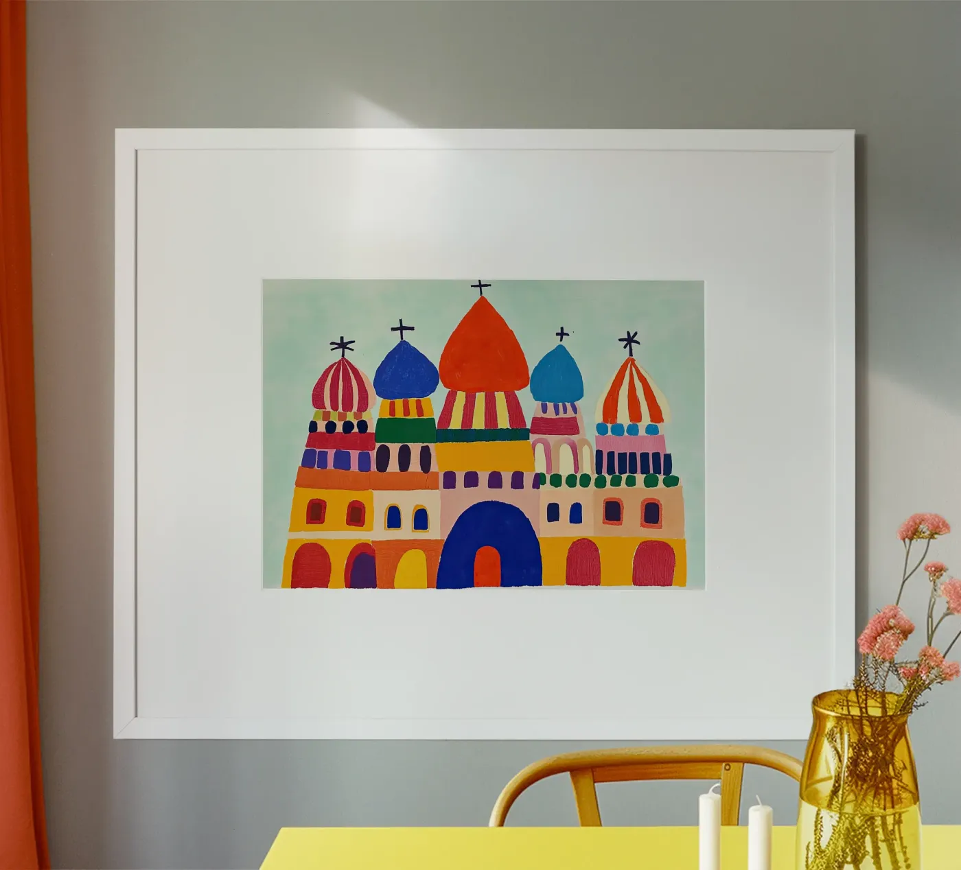 Piazza Rossa Mosca poster da Little Art Lab