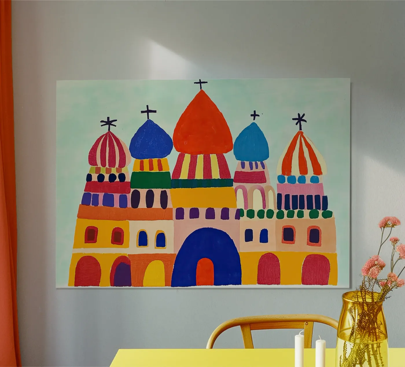 Piazza Rossa Mosca poster da Little Art Lab