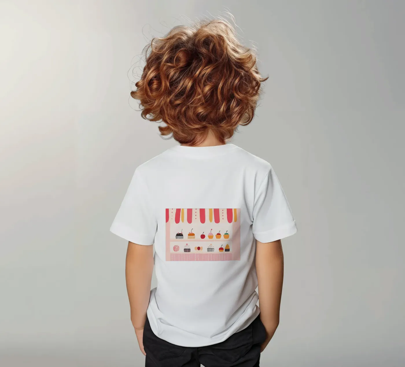 Cupcakewinkel kinder t-shirt van Little Art Lab