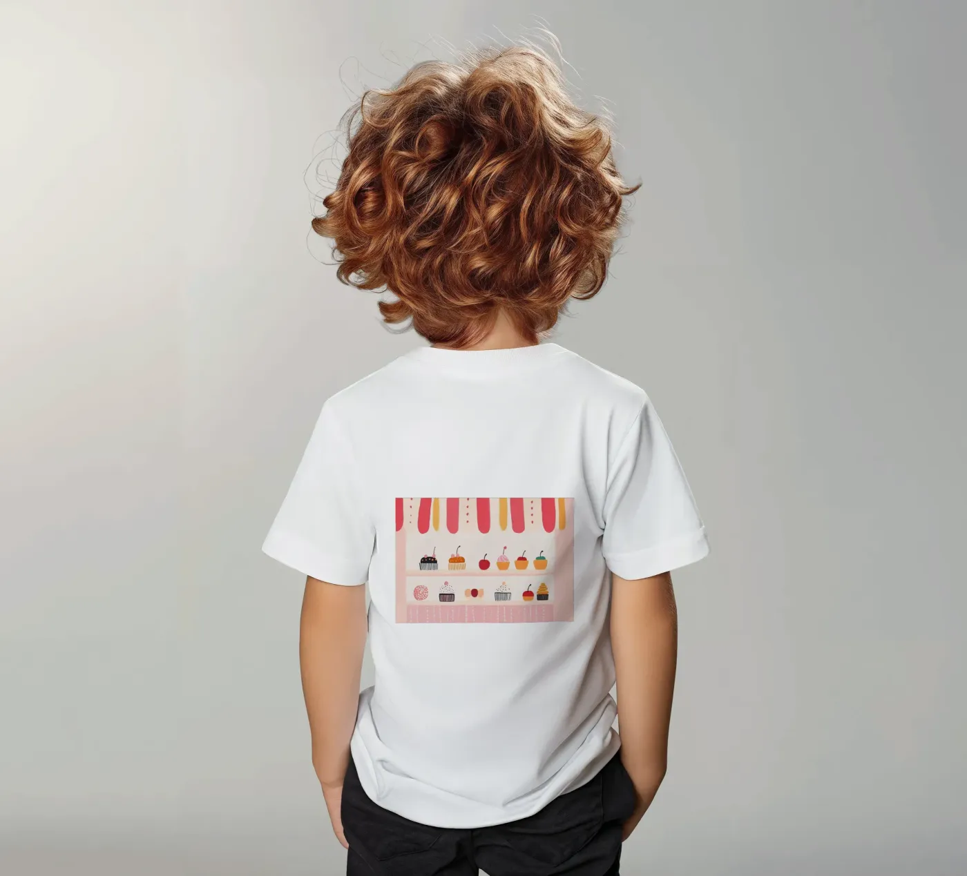Cupcakewinkel kinder t-shirt van Little Art Lab