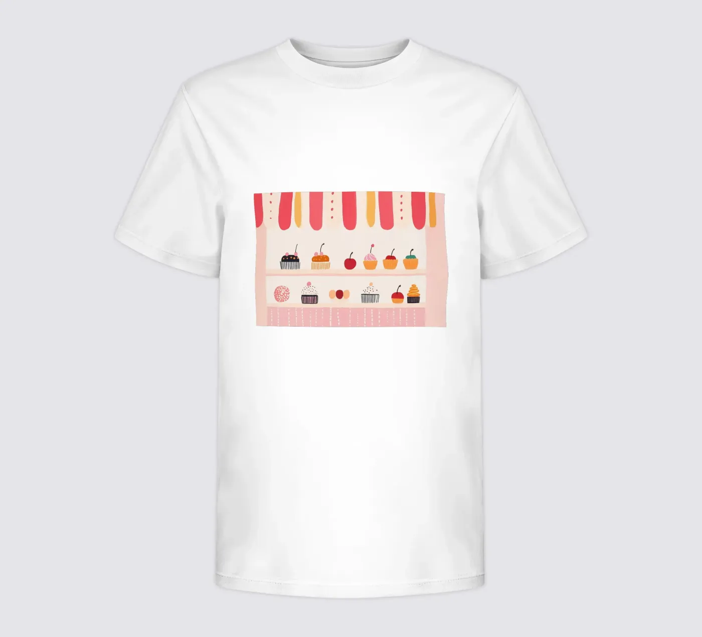 Cupcakewinkel kinder t-shirt van Little Art Lab
