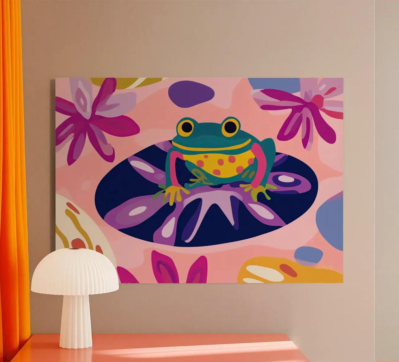 Colourful frog plexiglass da Little Art Lab