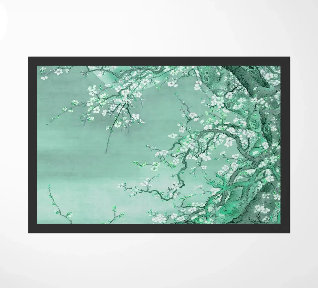 Moonlight Plum Blossom doormat by Artistic-shop