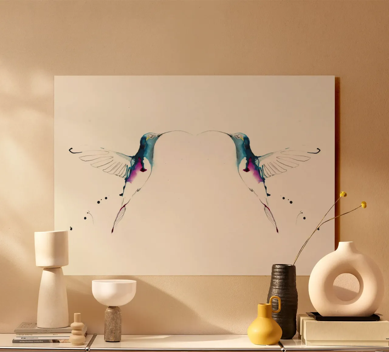 kolibries acryl van Petit Boom Prints