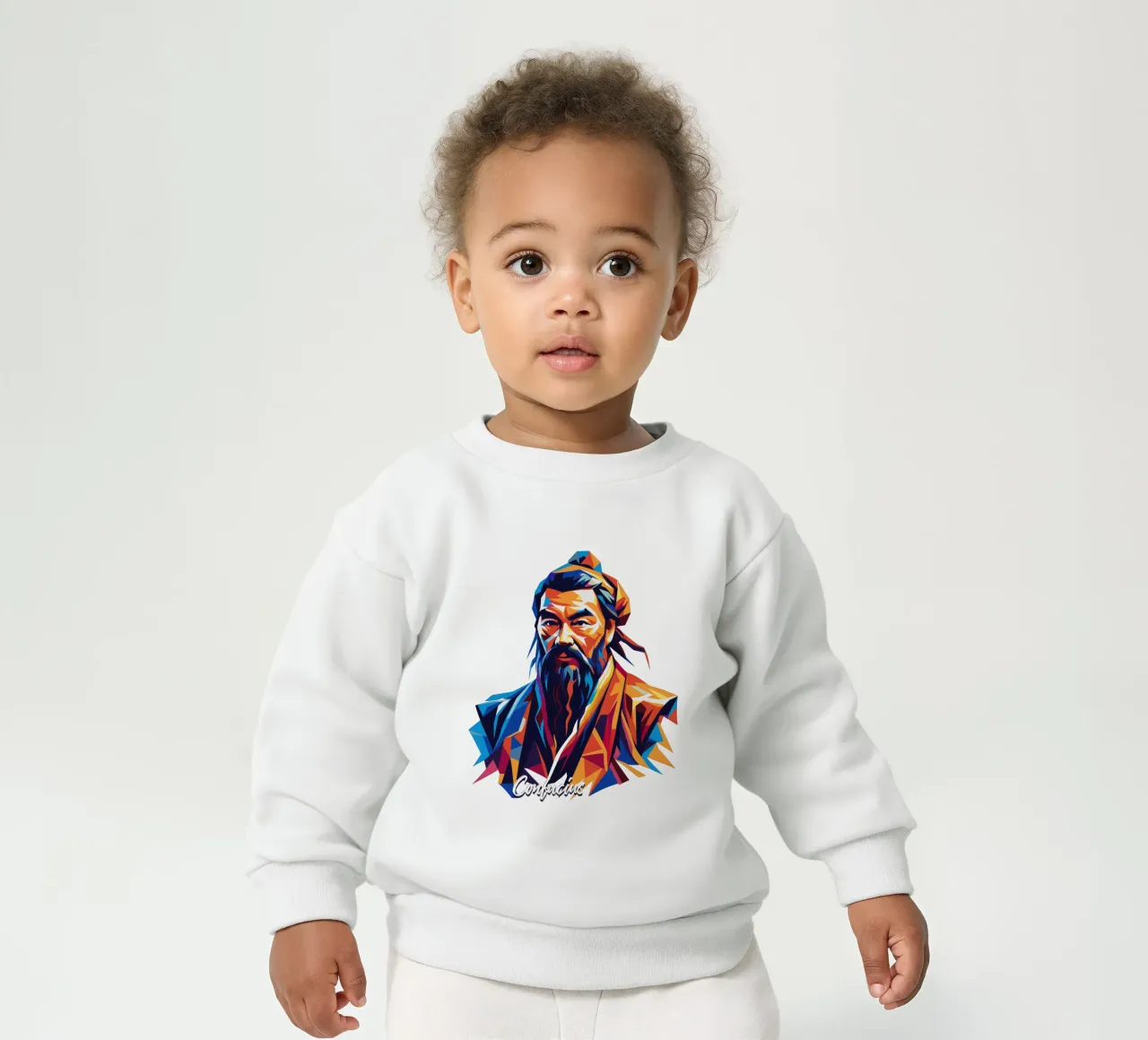 Confucius in WPAP Pop Art felpa neonato da vectorartnesia