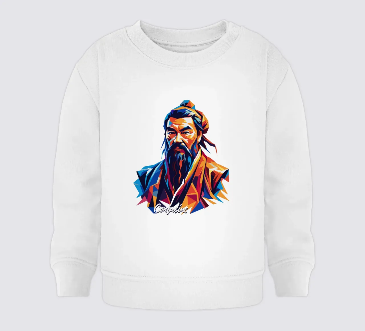 Confucius in WPAP Pop Art felpa neonato da vectorartnesia