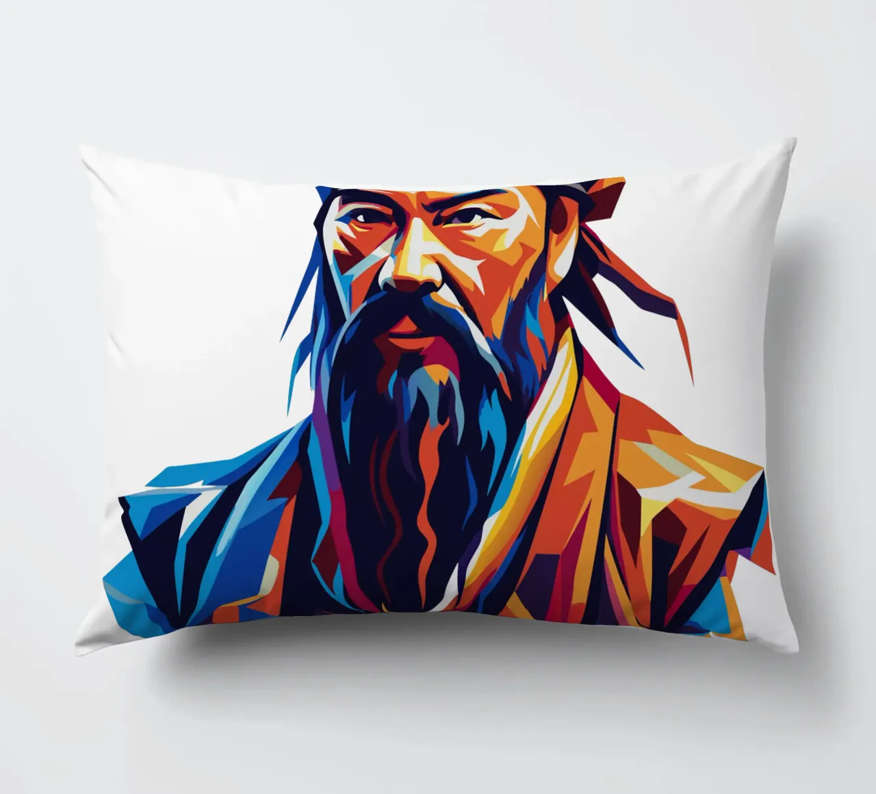 Confucius in WPAP Pop Art cuscino da vectorartnesia
