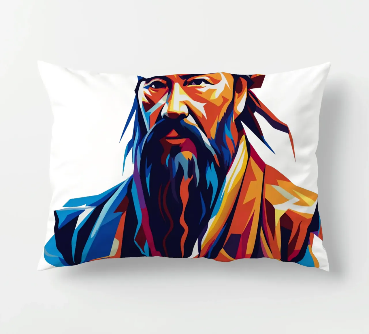 Confucius in WPAP Pop Art cuscino da vectorartnesia