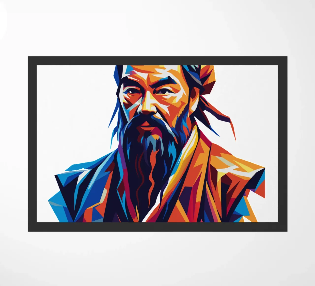 Confucius in WPAP Pop Art felpudo de vectorartnesia