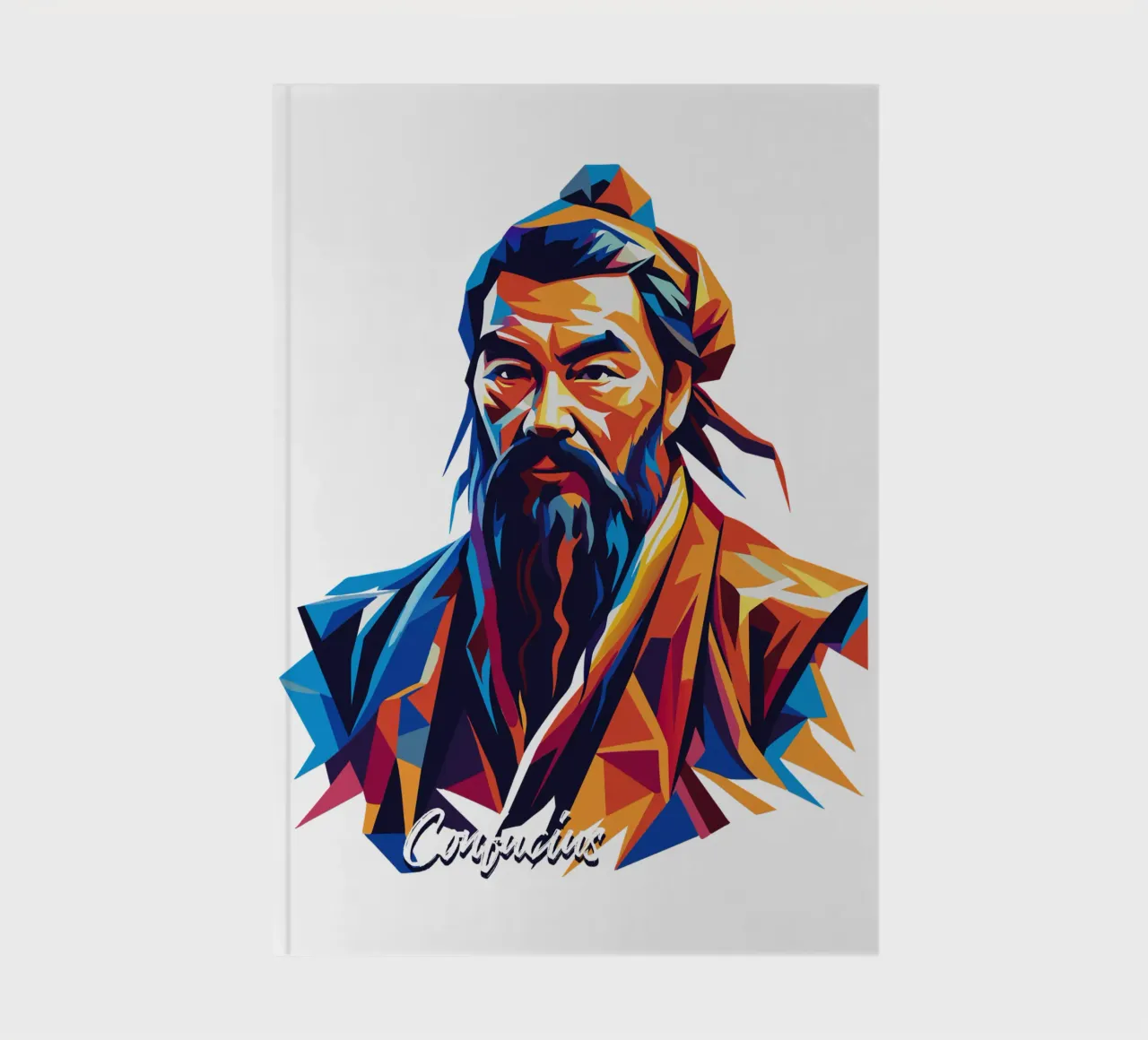 Confucius in WPAP Pop Art diario da vectorartnesia