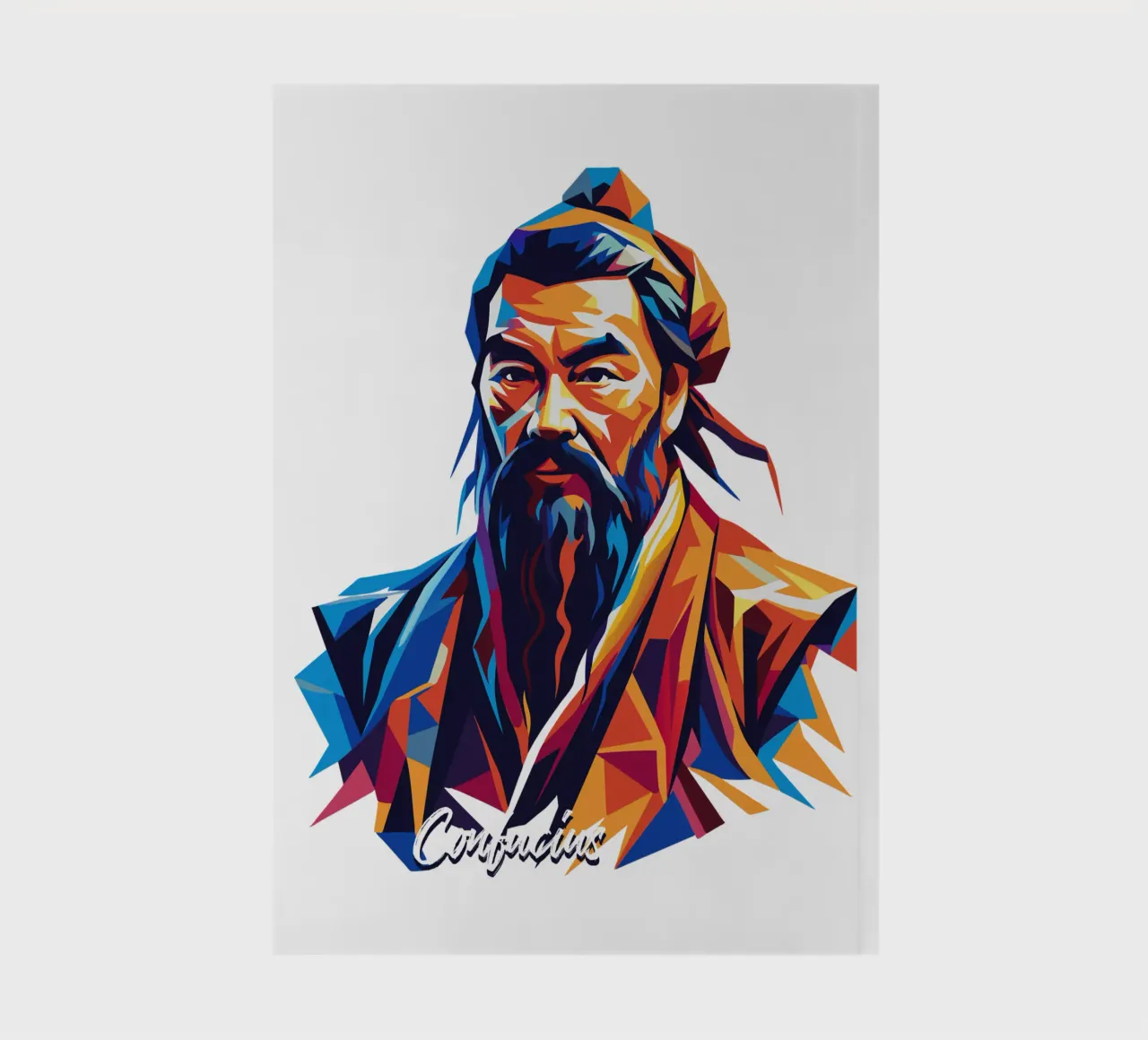 Confucius in WPAP Pop Art diario da vectorartnesia