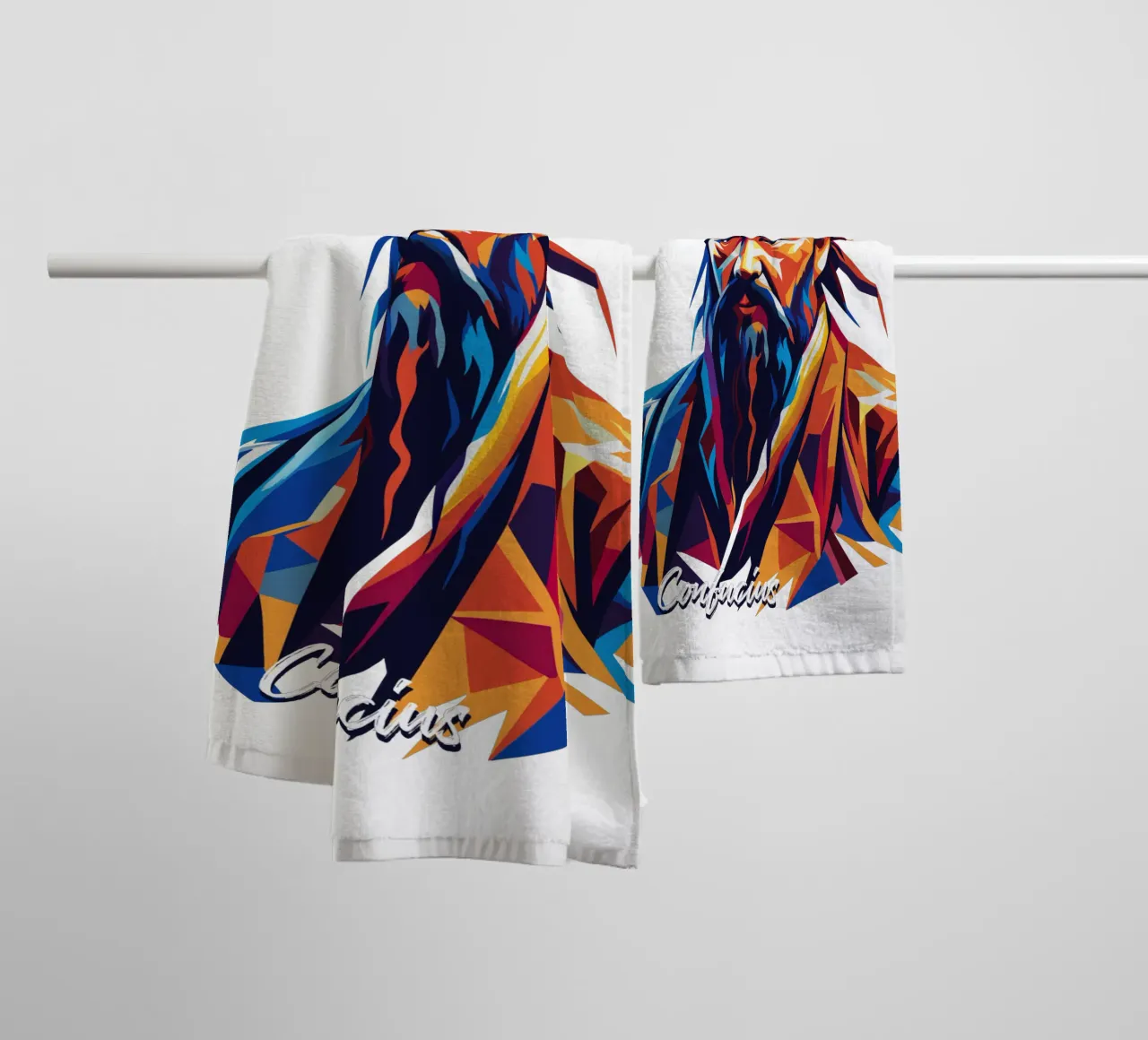 Confucius in WPAP Pop Art asciugamano da bagno da vectorartnesia