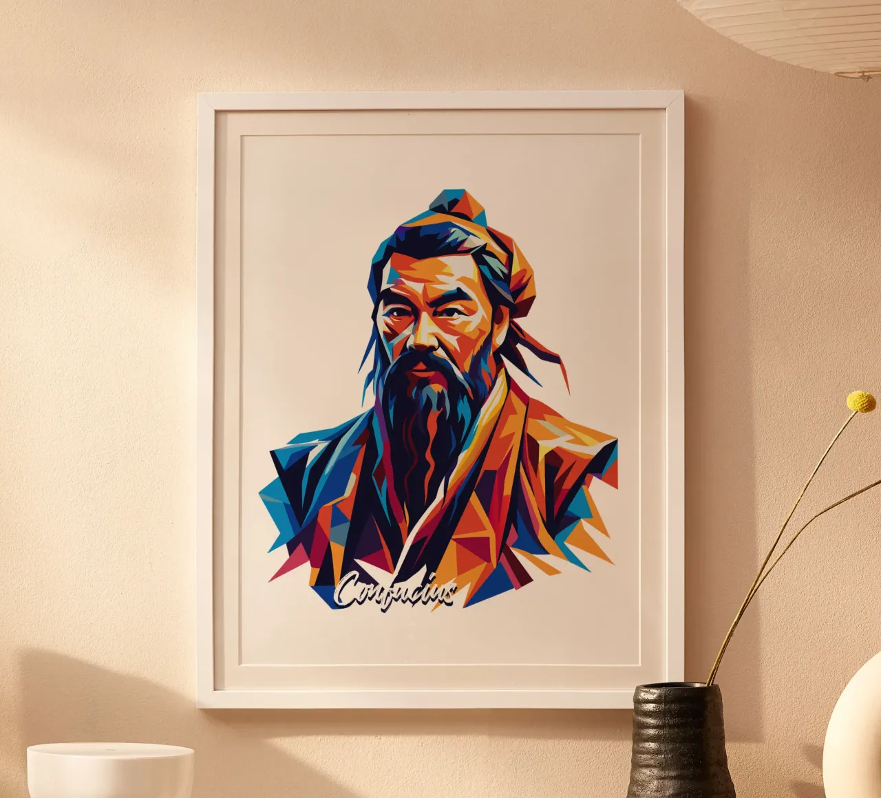 Confucius in WPAP Pop Art carta hahnemühle da vectorartnesia