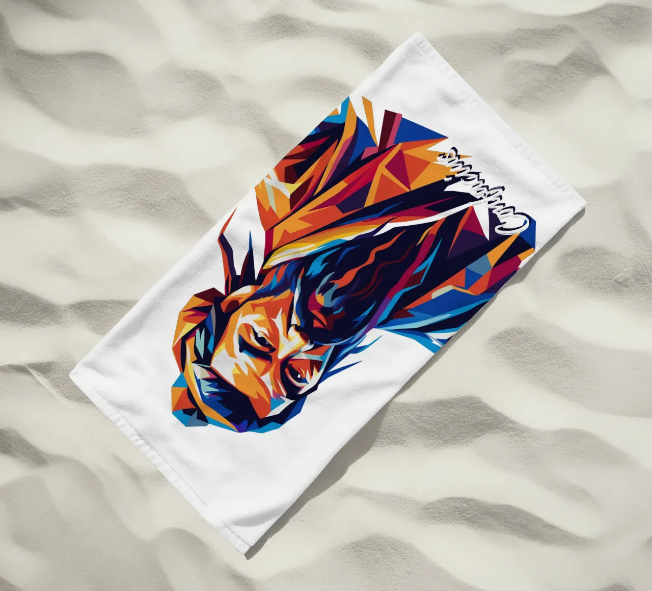 Confucius in WPAP Pop Art toalla de playa de vectorartnesia