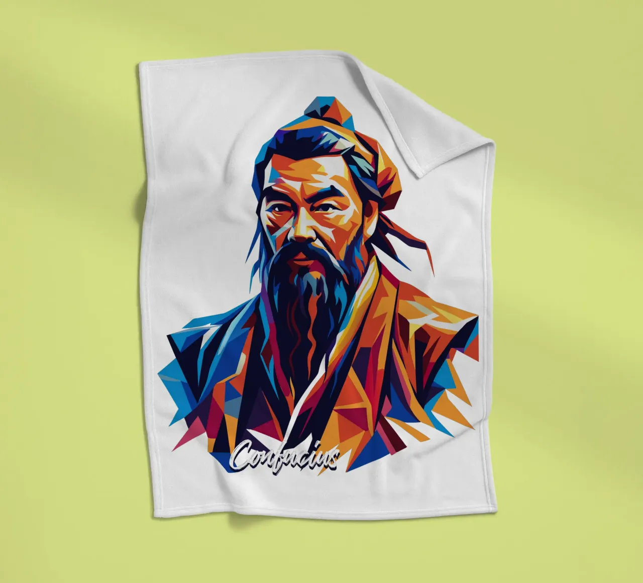Confucius in WPAP Pop Art coperta in pile da vectorartnesia