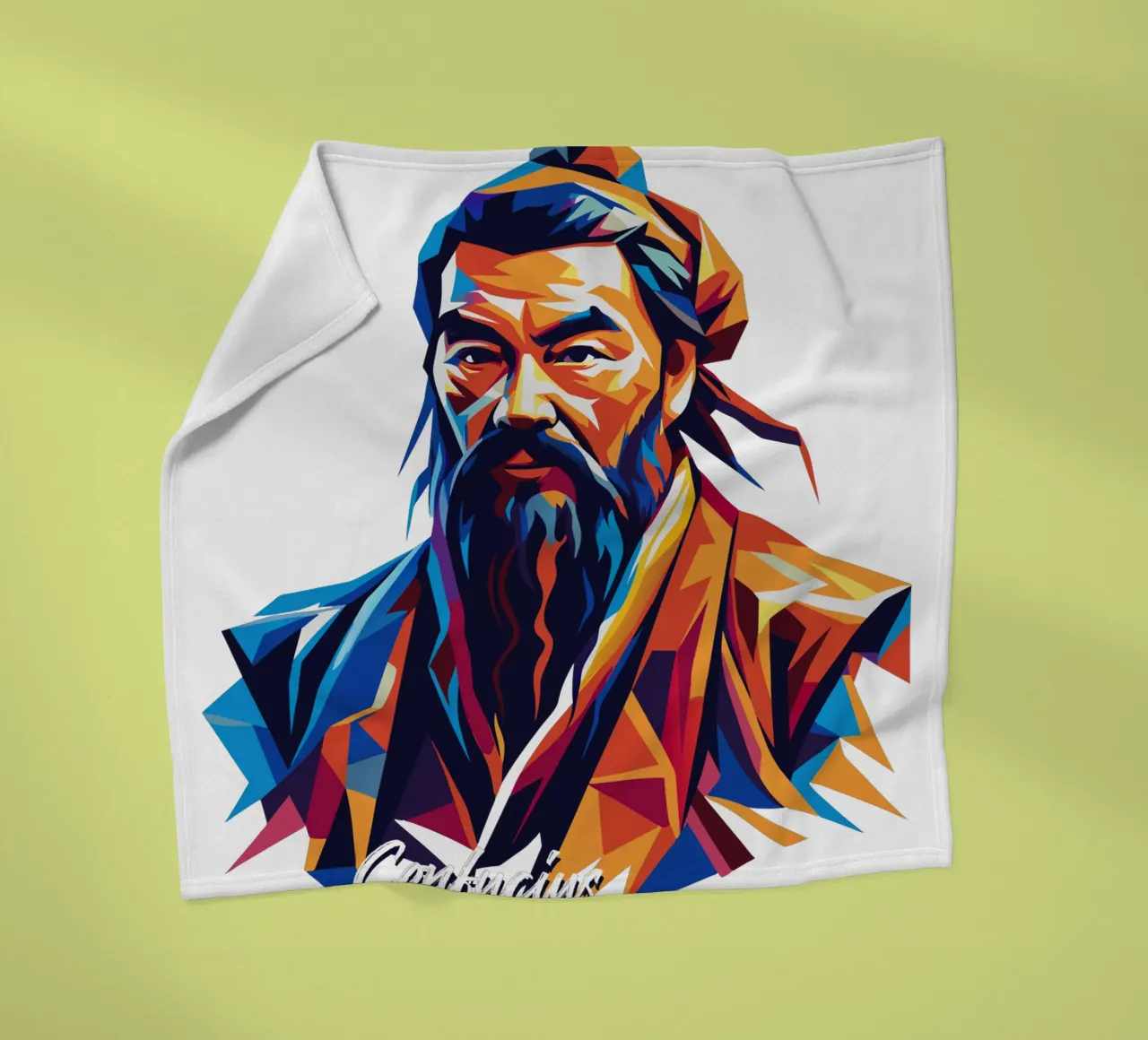 Confucius in WPAP Pop Art coperta in pile da vectorartnesia