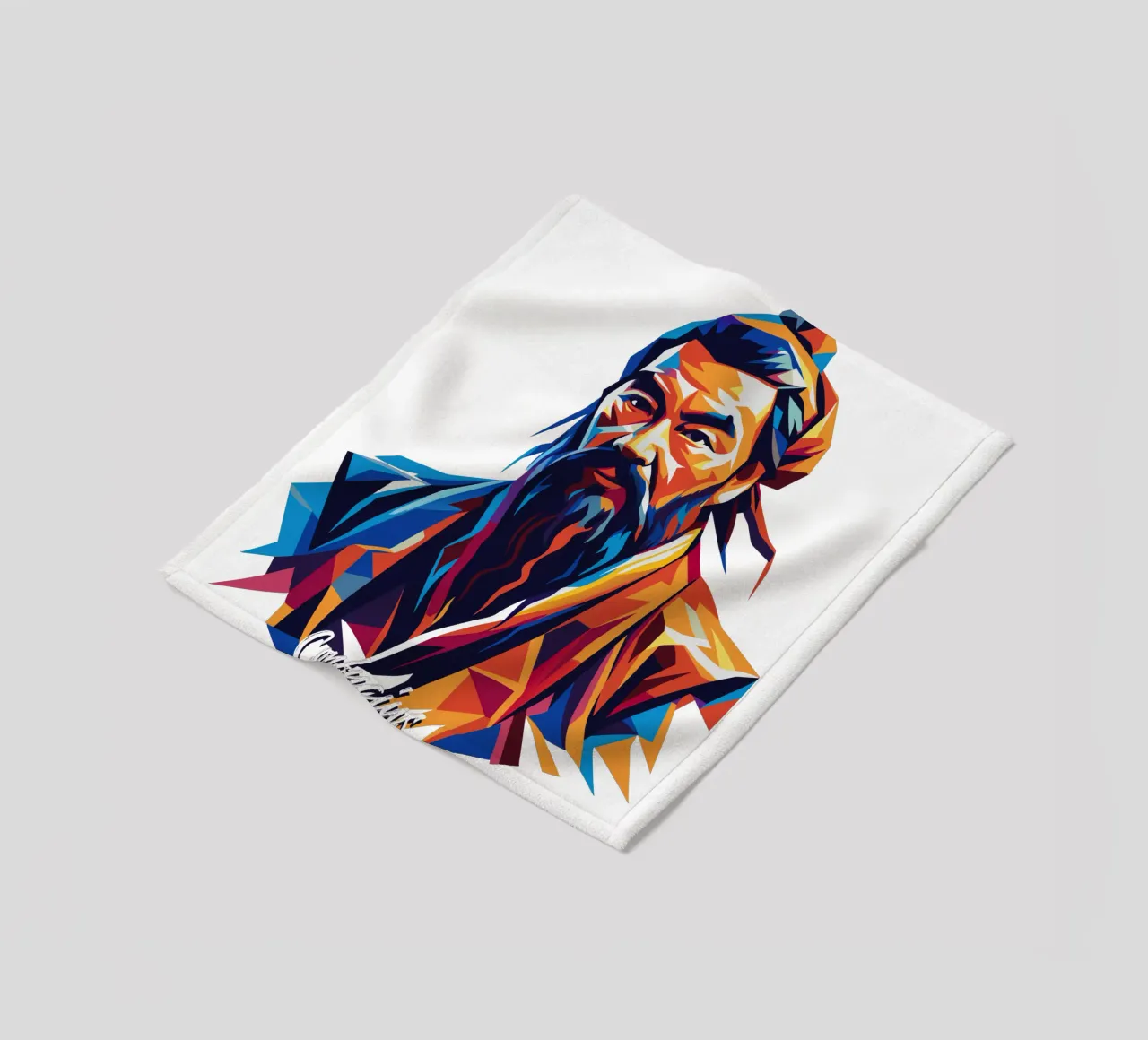 Confucius in WPAP Pop Art coperta in pile da vectorartnesia