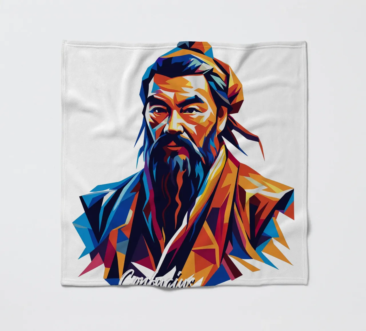 Confucius in WPAP Pop Art coperta in pile da vectorartnesia