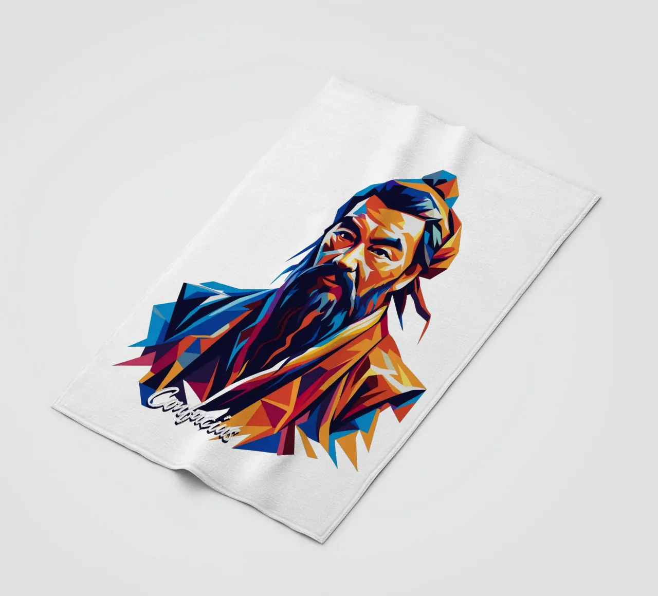 Confucius in WPAP Pop Art coperta in pile da vectorartnesia