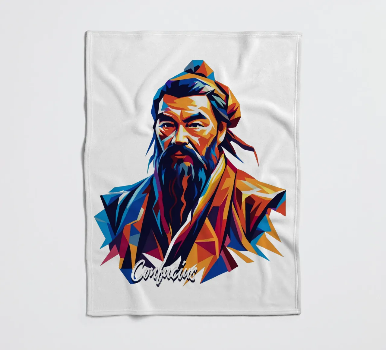 Confucius in WPAP Pop Art coperta in pile da vectorartnesia