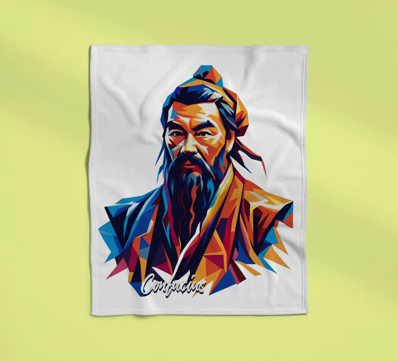 Confucius in WPAP Pop Art coperta in pile da vectorartnesia