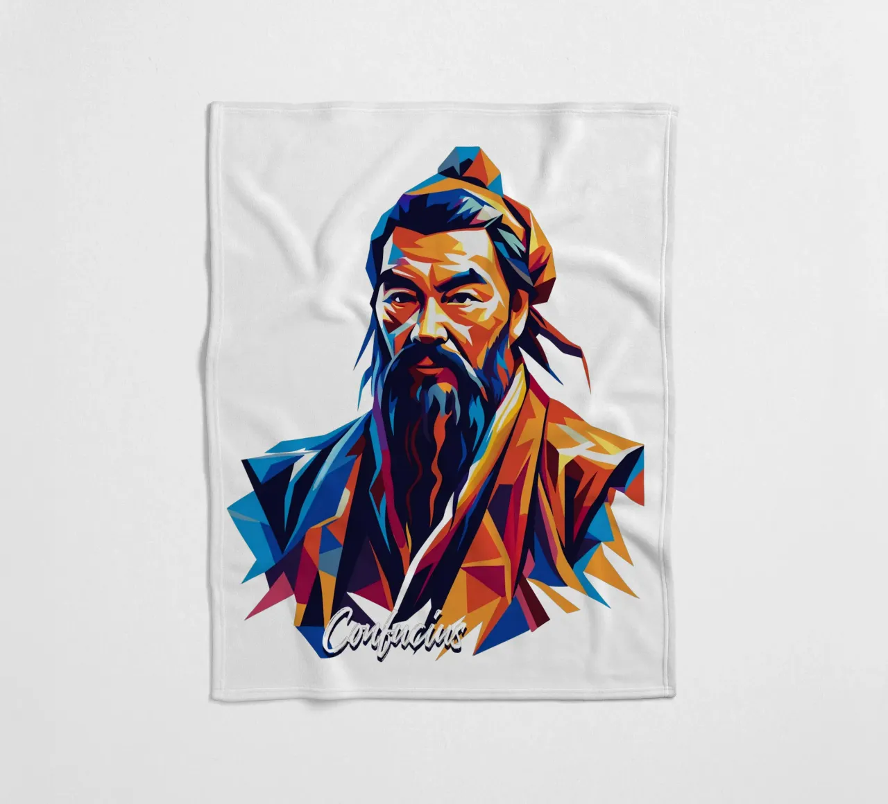Confucius in WPAP Pop Art coperta in pile da vectorartnesia