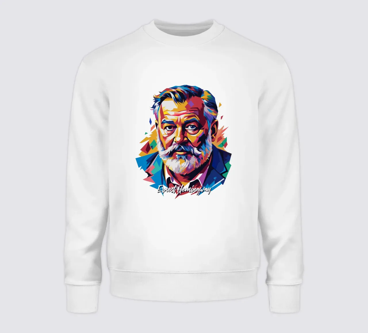 Ernest Hemingway in WPAP Pop Art felpa da vectorartnesia