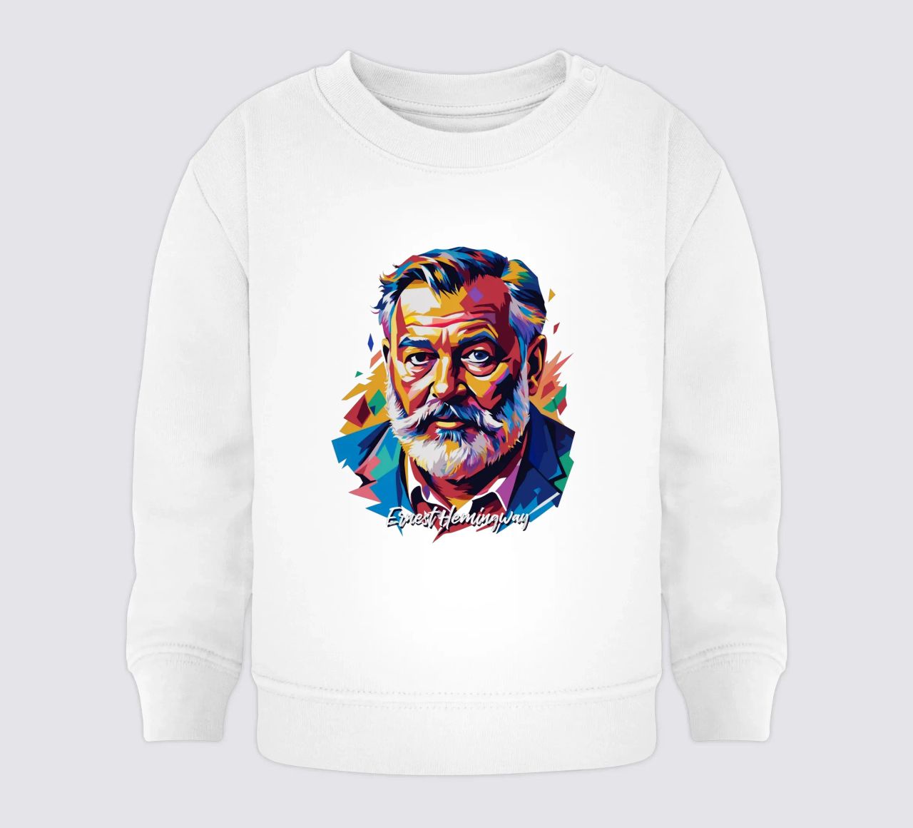 Ernest Hemingway in WPAP Pop Art felpa neonato da vectorartnesia