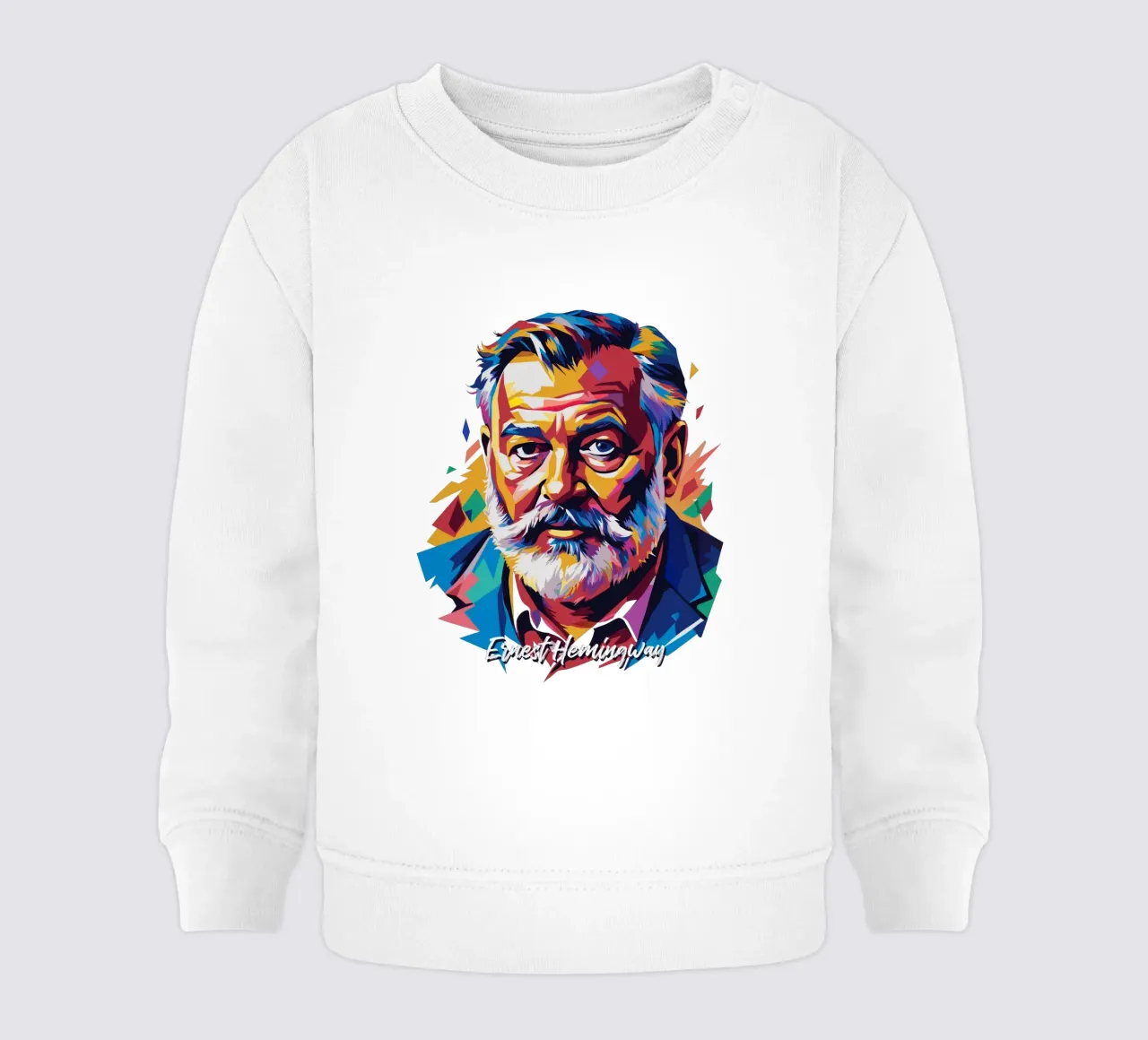 Ernest Hemingway in WPAP Pop Art sweat pour bébé de vectorartnesia