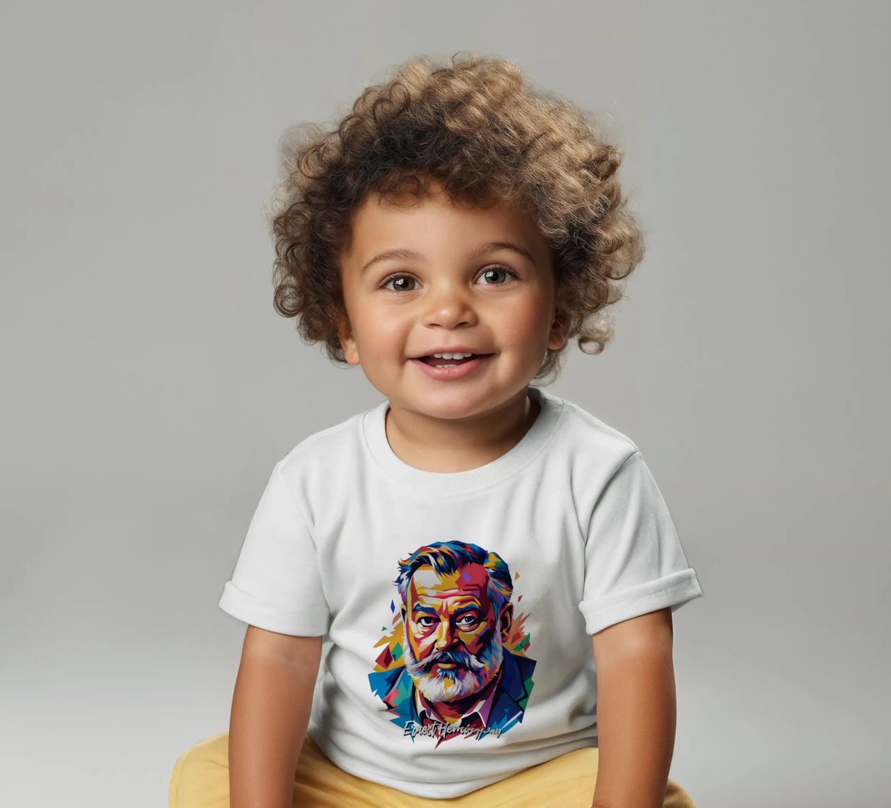 Ernest Hemingway in WPAP Pop Art maglietta neonato da vectorartnesia