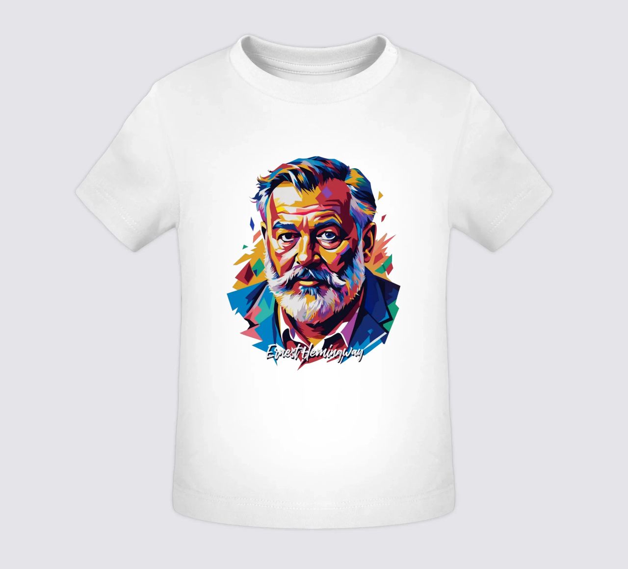 Ernest Hemingway in WPAP Pop Art maglietta neonato da vectorartnesia