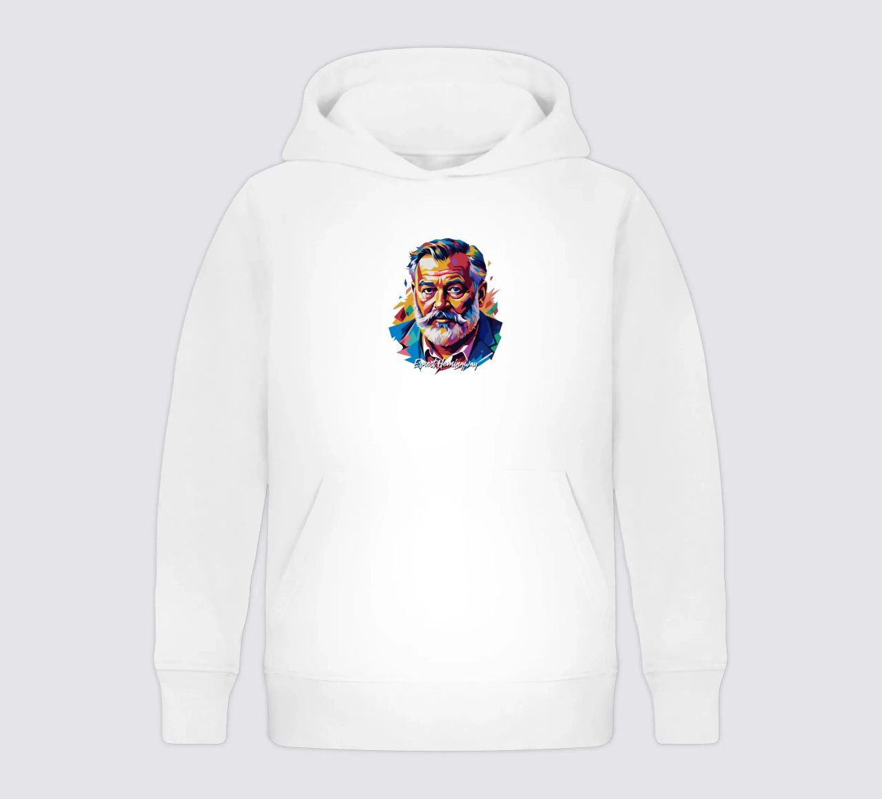 Ernest Hemingway in WPAP Pop Art felpa bambino con cappuccio da vectorartnesia
