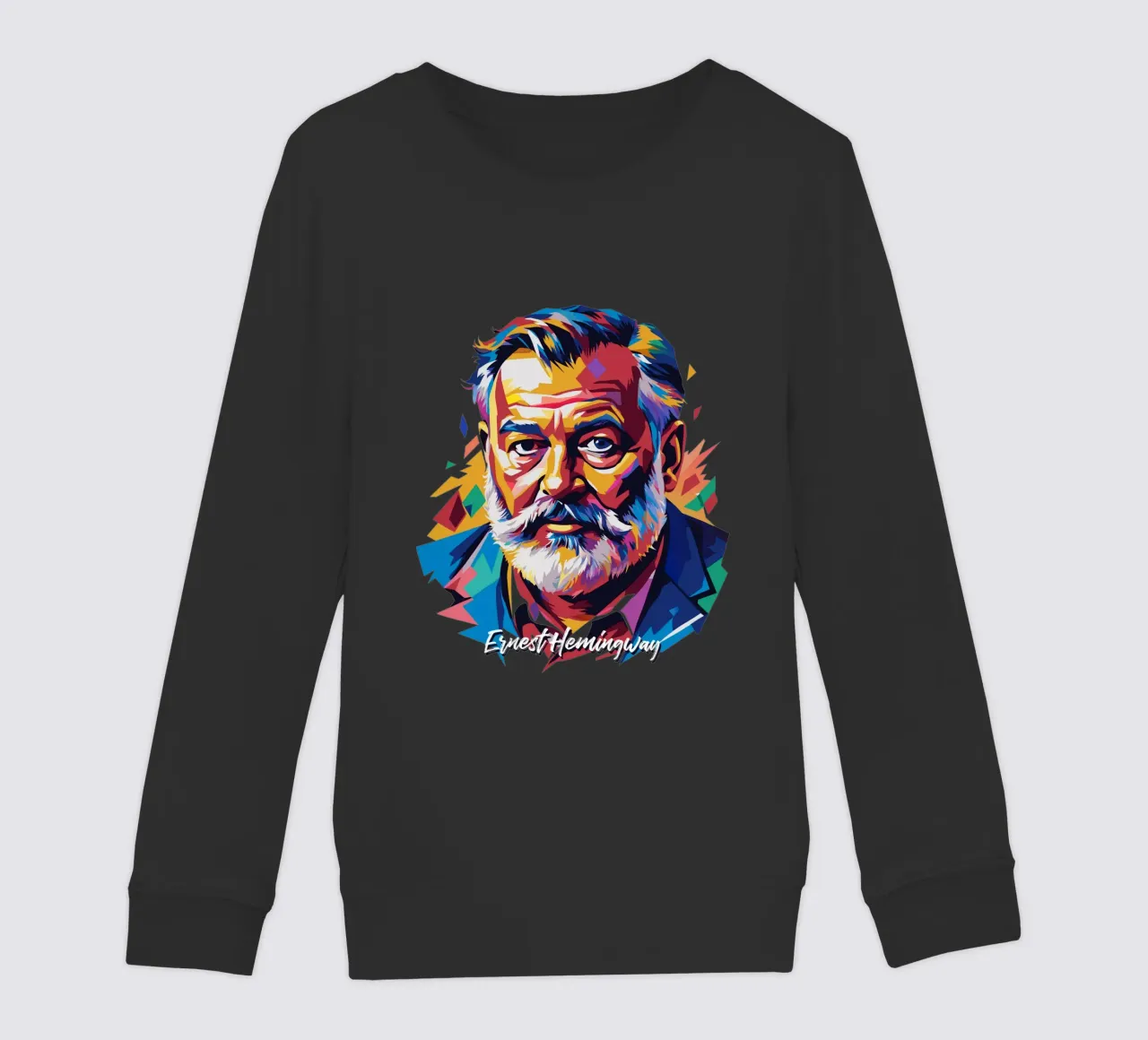 Ernest Hemingway in WPAP Pop Art felpa bambino da vectorartnesia