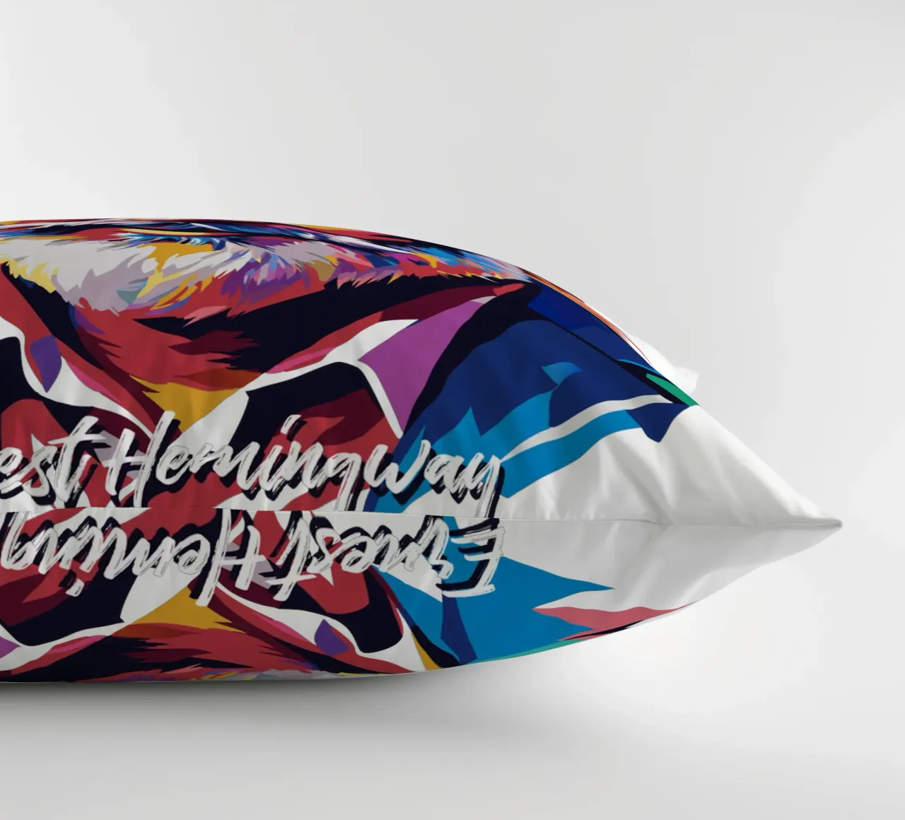 Ernest Hemingway in WPAP Pop Art cuscino da vectorartnesia