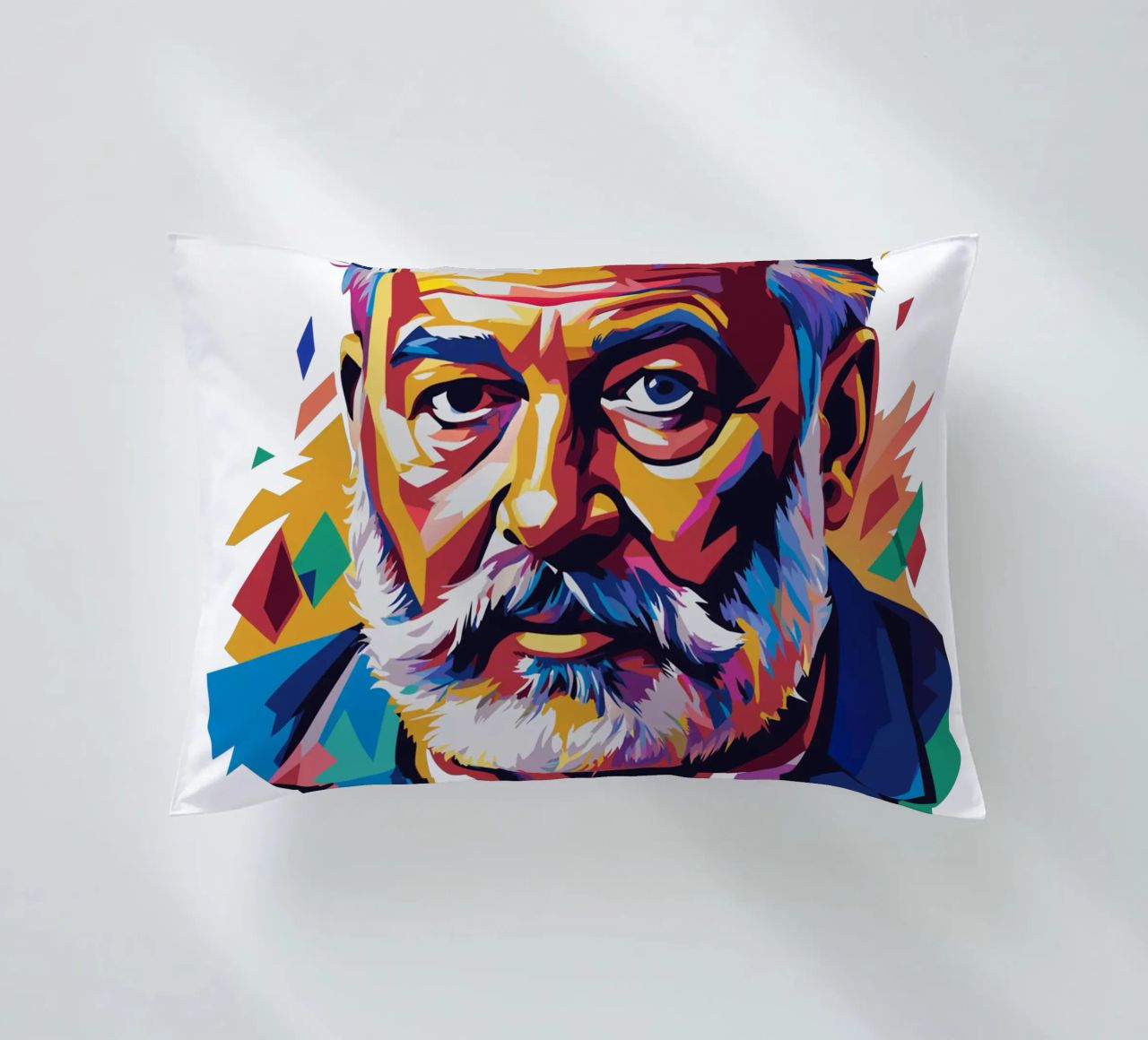 Ernest Hemingway in WPAP Pop Art cuscino da vectorartnesia