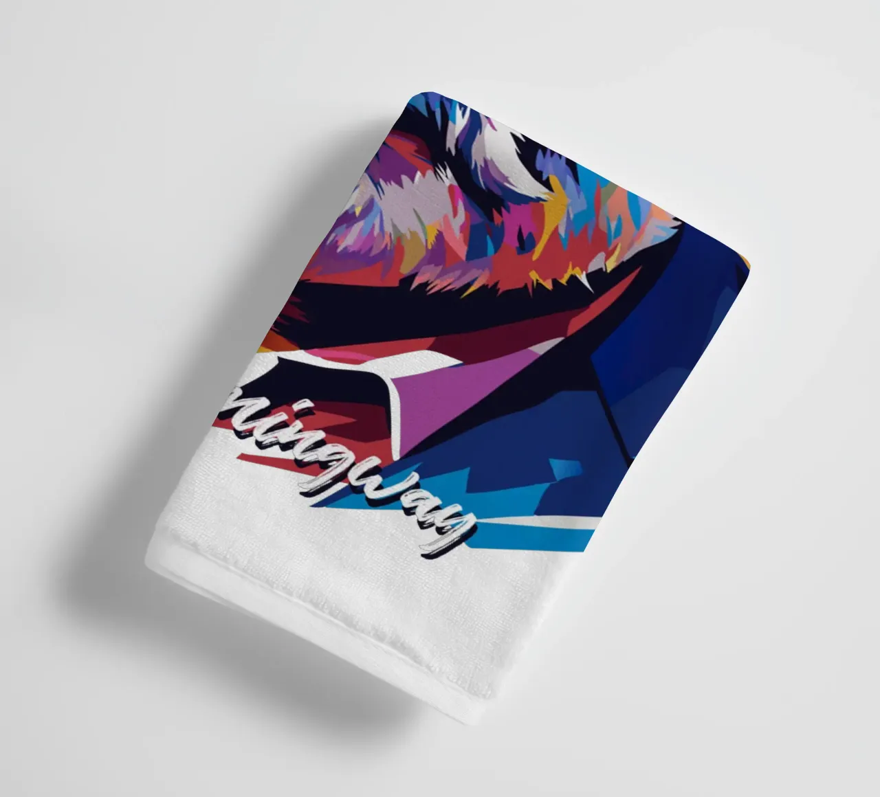 Ernest Hemingway in WPAP Pop Art towel by vectorartnesia