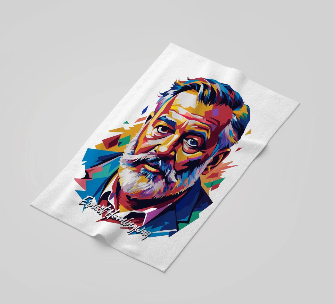 Ernest Hemingway in WPAP Pop Art telo mare da vectorartnesia