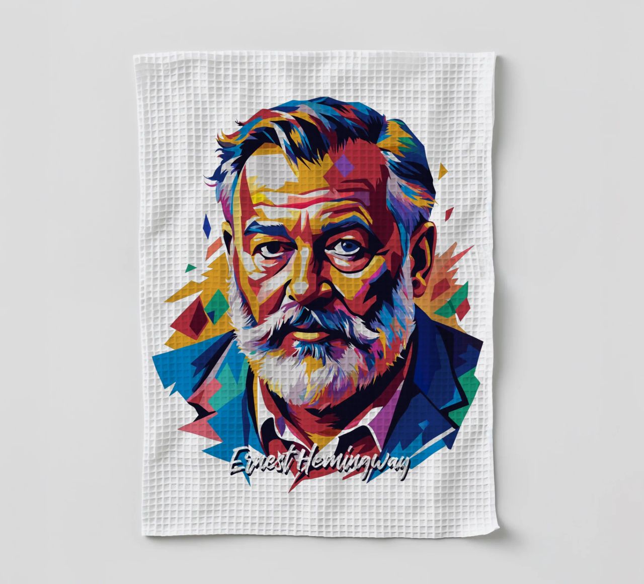 Ernest Hemingway in WPAP Pop Art canovaccio da cucina da vectorartnesia