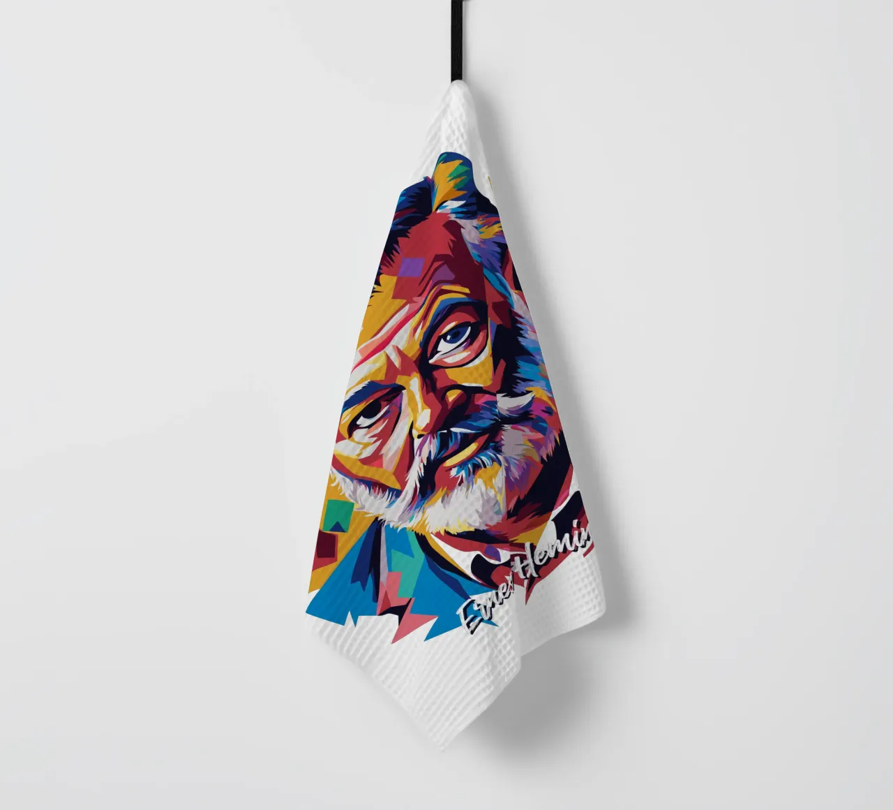 Ernest Hemingway in WPAP Pop Art canovaccio da cucina da vectorartnesia