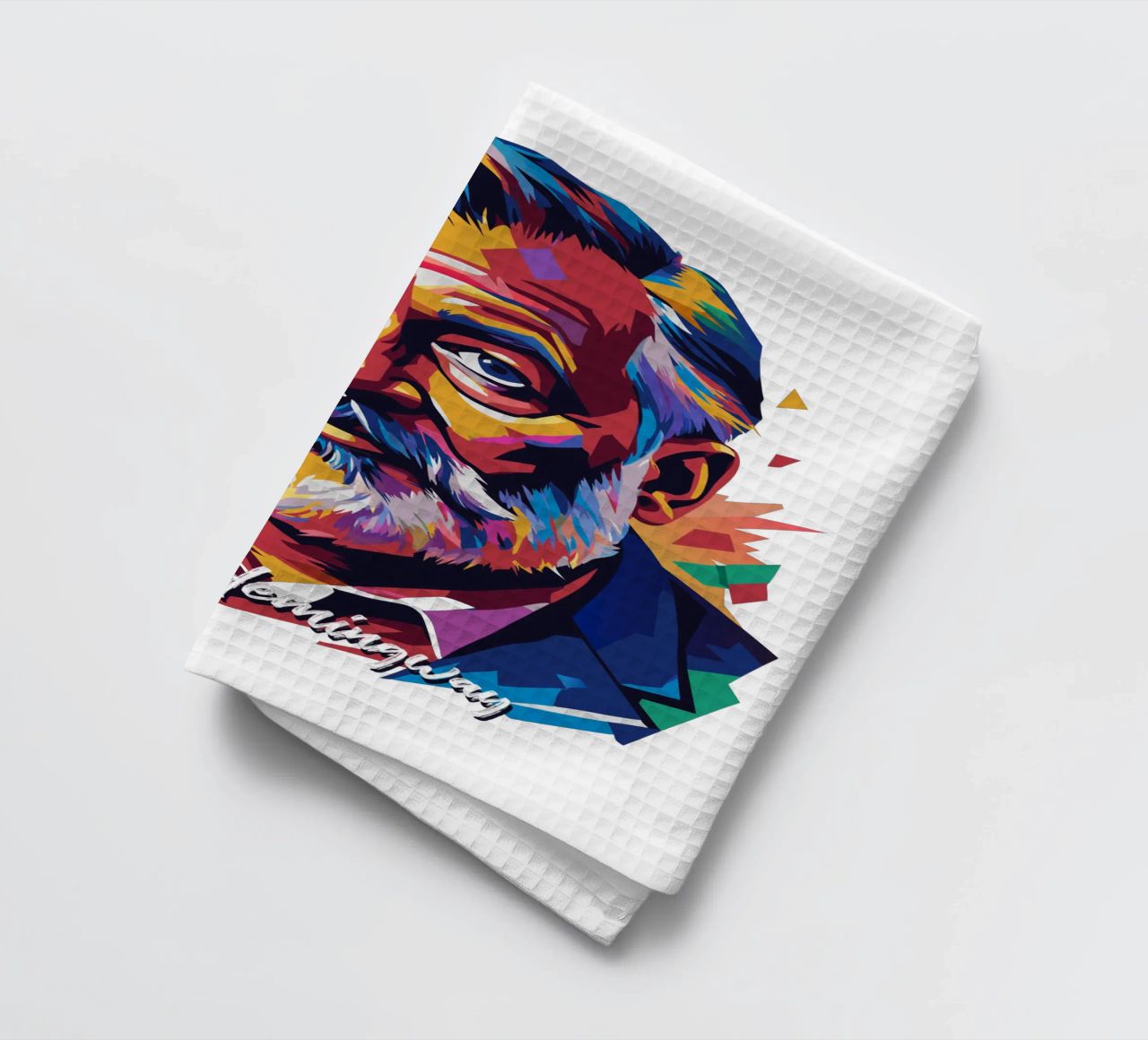 Ernest Hemingway in WPAP Pop Art canovaccio da cucina da vectorartnesia