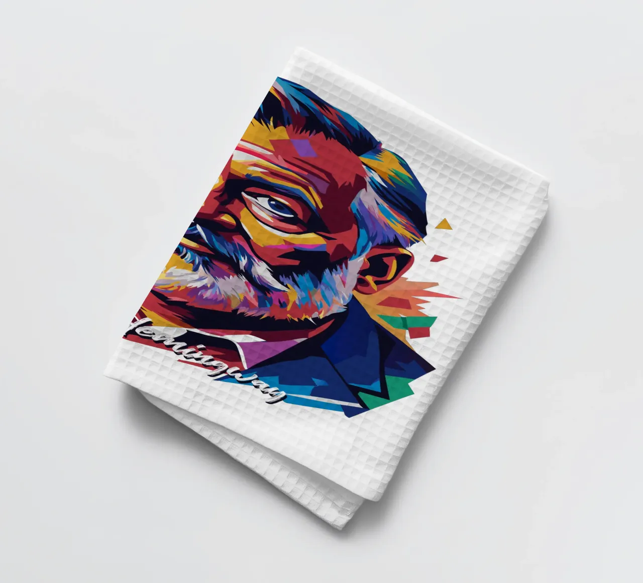 Ernest Hemingway in WPAP Pop Art canovaccio da cucina da vectorartnesia