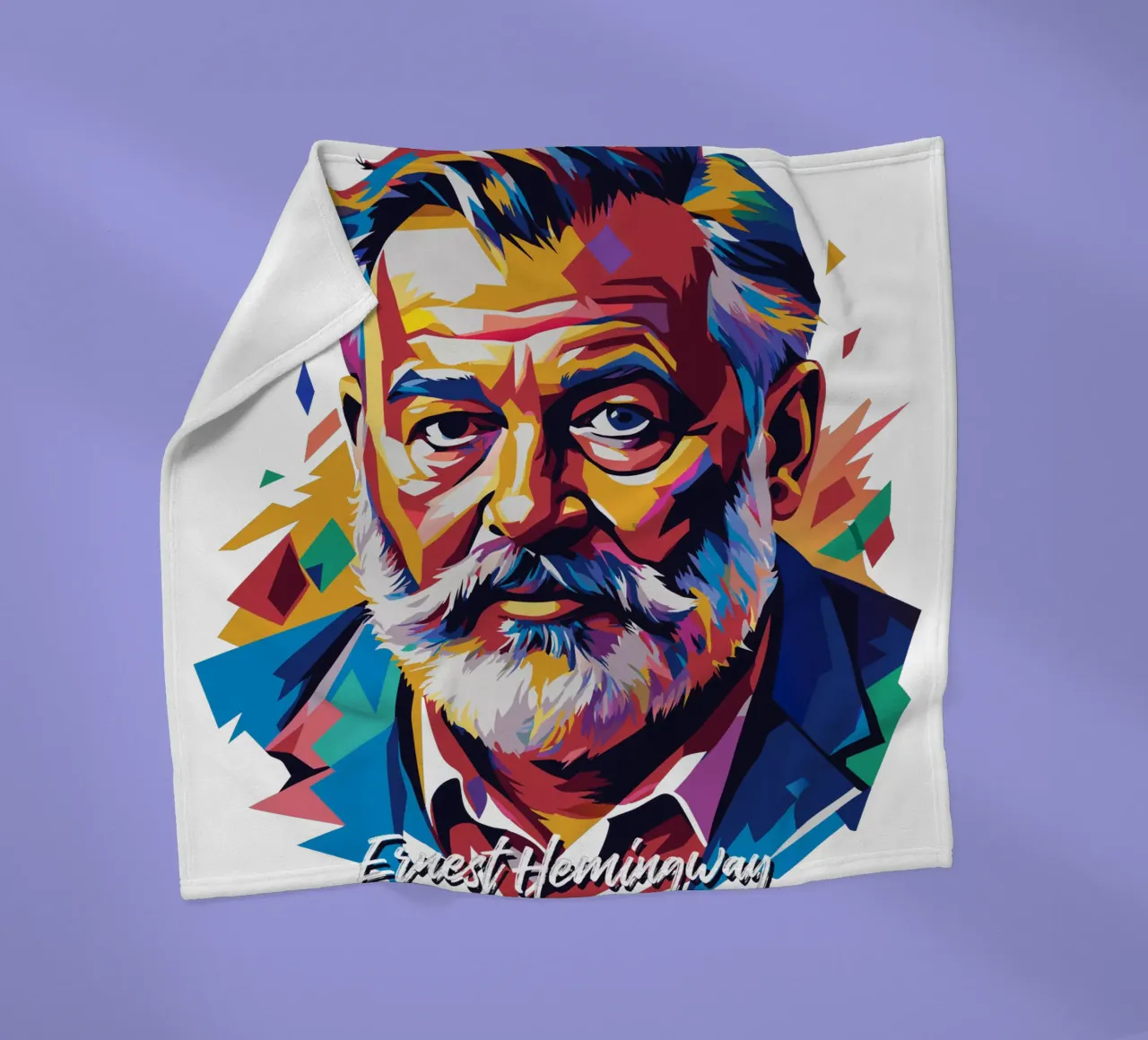 Ernest Hemingway in WPAP Pop Art coperta in pile da vectorartnesia